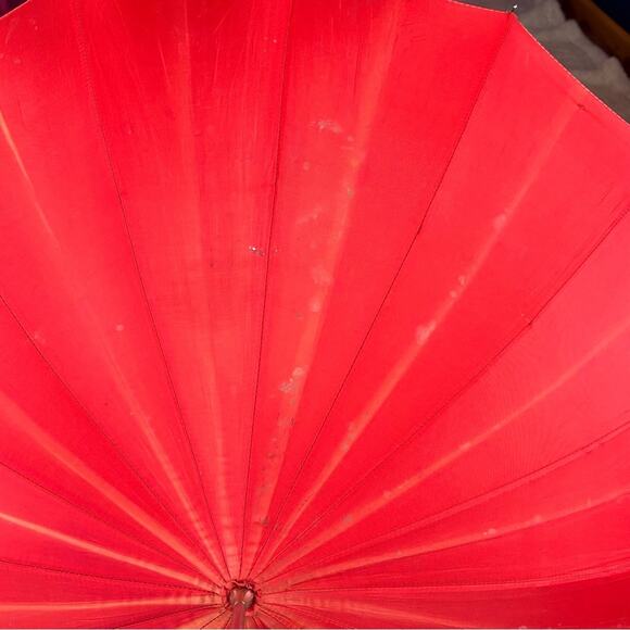 Antique Vintage 1850s Victorian pagoda parasol Lucite handle - 2 umbrellas - Picture 9 of 15